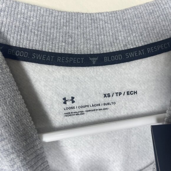 NWT! Under Armour Project Rock Iron Paradise Sweatshirt Womens XS Cropped Boxy! - Picture 4 of 5
